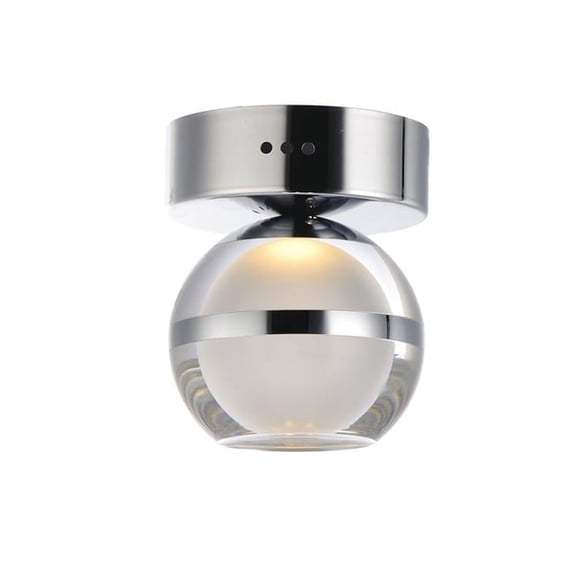 ET2 E24590-93PC Swank 1-Light Wall Sconce & Flush Mount, Polished Chrome