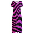 thumbnail image 4 of Robe Rayée Abstraite Forme Géométrique Streetwear Bohemia Longues Robes Femme Robe Maxi Moderne Cadeau d'Anniversaire, 4 of 5