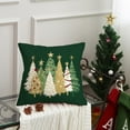 thumbnail image 5 of Christmas Pillow Cover 12X20 Inch Watercolor Christmas Tree Stars Decoration Holiday Farmhouse Winter Pillow Case for Sofa Couch Decor（Red） AA231-12-N, 5 of 6