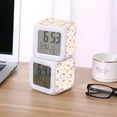 thumbnail image 3 of HELLO KITTY Digital Alarm Thermometer Night Glow Cube 7 Color Clock LED Changing LCD Display Suitable for Bedroom Children, 3 of 5