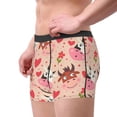 thumbnail image 2 of Vsdgher Cow Flower And Heart Pattern Men's Boxer Brief Underwear,Soft Funny Underwear for Men-Medium, 2 of 5