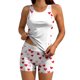 thumbnail image 4 of Traje de baño conservador de dos piezas para mujer, tankini, con sujetador acolchado, sin mangas, cuello redondo, estampado informal, traje de baño de dos piezas para mujer, trajes de baño tankini par, 4 of 9