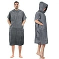 thumbnail image 7 of Tirrinia Surf Poncho Beach Changing Towel Hooded Wetsuit , Super Absorbent Swim Robe Poncho for Men & Women Bath Shower Pool gray, 7 of 7