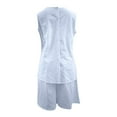 thumbnail image 6 of Women's Linen Sleeveless Casual Two Piece Set With Round Neck Short Swim Suits for Women Beach Dress Swimsuit Cover up plus Bikini Swimsuit Women plus Size Bikini Tanning Swimsuits Full Coverage Tech, 6 of 6