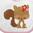 thumbnail image 4 of Inktastic Spring Animals, Cute Squirrel, Colorful Flowers Boys or Girls Baby Bib, 4 of 4