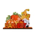 thumbnail image 5 of Mosey Ornament Thanksgiving Wooden Alphabet Fine Workmanship Smooth Surface Festive Scarecrow Pumpkin Turkey Decoration, 5 of 7