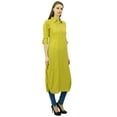 thumbnail image 3 of Phagun Indian Cotton Blend Kurti Kurta Casual Wear Collar Neck Tunic For Womens, 3 of 7