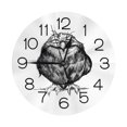 thumbnail image 1 of Reloj de pared con diseño de búho, silencioso, de 10 pulgadas, estilo rústico retro, decorativo para sala de estar, cocina, hogar, baño y dormitorio, 1 of 7