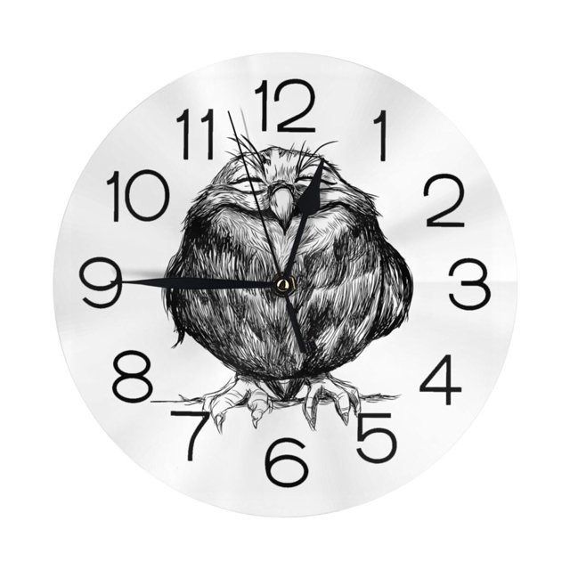 Reloj de pared con diseño de búho, silencioso, de 10 pulgadas, estilo rústico retro, decorativo para sala de estar, cocina, hogar, baño y dormitorio