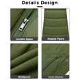 thumbnail image 5 of Ampake Women's Coat Winter Puffer Coat Waterproof Insulated Jacket Green L, 5 of 6