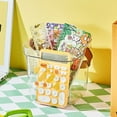 thumbnail image 6 of QTBIUQ Transparent Handle Pressing Garbage Bin Storage Bin, Desktop Pops Up Paper Baskets Storage Box Yellow, 6 of 7