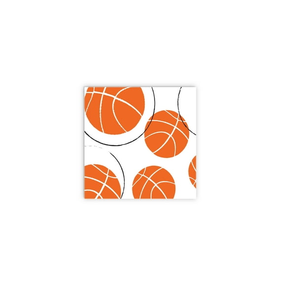 Basketballs Dark Orange Basketballs 12 x 12 Wood Wall Sign Plaque