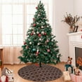 thumbnail image 7 of Picia Brown Gold Grid Print Christmas Tree Skirt , Christmas Tree Skirt Ornaments for Merry Christmas Holiday Party Decorations Indoor Outdoor-36", 7 of 7