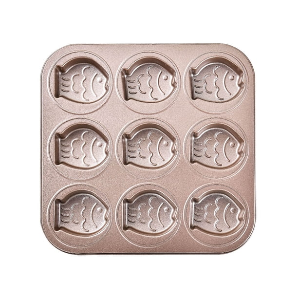 Xihbxyly Ofertas del Prime Day Pastas para hornear moldeadas de 9 piezas con revestimiento antiadherente, para uso doméstico, para hacer pasteles y repostería