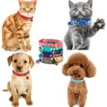Puppy Collars, 12Pcs Whelping Puppy Id Collars with Bell Adjustable 1932cm, Soft Nylon Litter