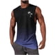 thumbnail image 1 of Hombres Moda Casual sin Mangas Gradación Impresión Suéter Cuello Redondo Tanque Deportivo, 1 of 4