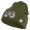 Olive, variant on U.S. Army Paratrooper and Ranger Badge Logo Embroidered 12 Inch Solid Knit Cuff Long Beanie Made in USA - Olive OSFM