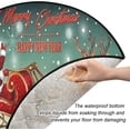 thumbnail image 3 of Coolnut Santa Claus Reindeer Christmas Tree Mats Waterproof Tree Skirt, Christmas New Year Xmas Tree Stand Tray Mat Floor Protector Pad for Holiday Party Decoration, 28.3", 3 of 5