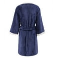 thumbnail image 6 of Women Plush Robe Lace Short Fleece Robes Soft Warm Spa Bathrobe, 6 of 10