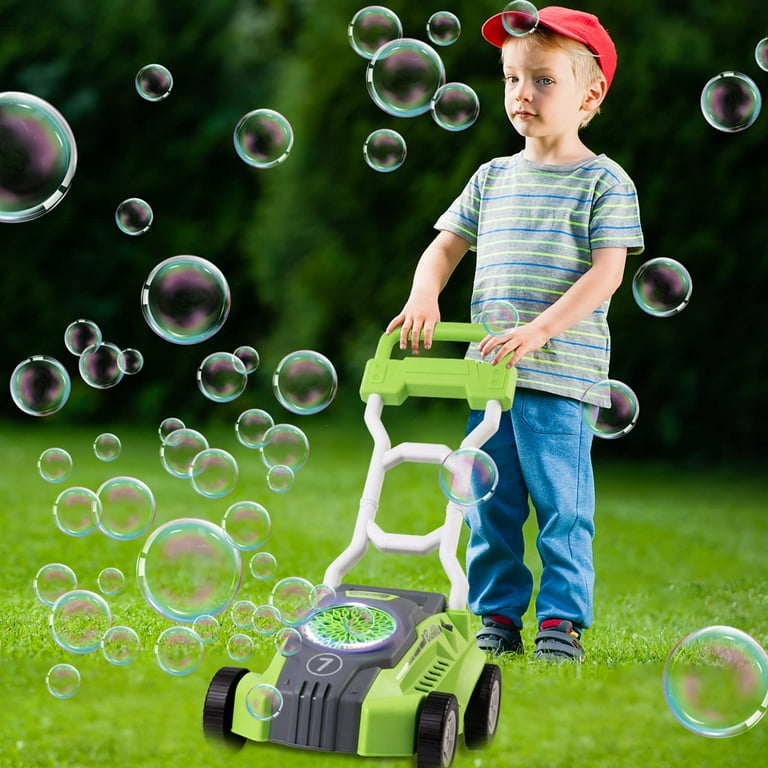Carluck Bubble Lawn Mower Lawn Mower Bubble Machine for Toddlers Outdoor Gardening Push Toys Birthday Gifts Toys for 1 2 3 4 5 Years Old Boys Girls