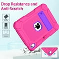 thumbnail image 5 of BMOUO Case for iPad (A16) 11th Generation 11 Inch 2025/iPad 10th Generation 10.9" 2022 - with Kickstand & Pencil Holder, Heavy Duty Shockproof Protective iPad 11th 10th Generation Case, Rose+Purple, 5 of 7