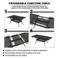 thumbnail image 4 of Mondawe Extendable 60-80 inch Cast Aluminum Outdoor Dining Table, Scalable Rectangular Table with 2" Umbrella Hole & Foot Pads, 4 of 6