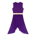 thumbnail image 4 of iiniim Robe de Danse Lyrique Brillante pour Femmes, Robe de Performance de Danse Ballet Moderne Contemporaine, Violet P, 4 of 5