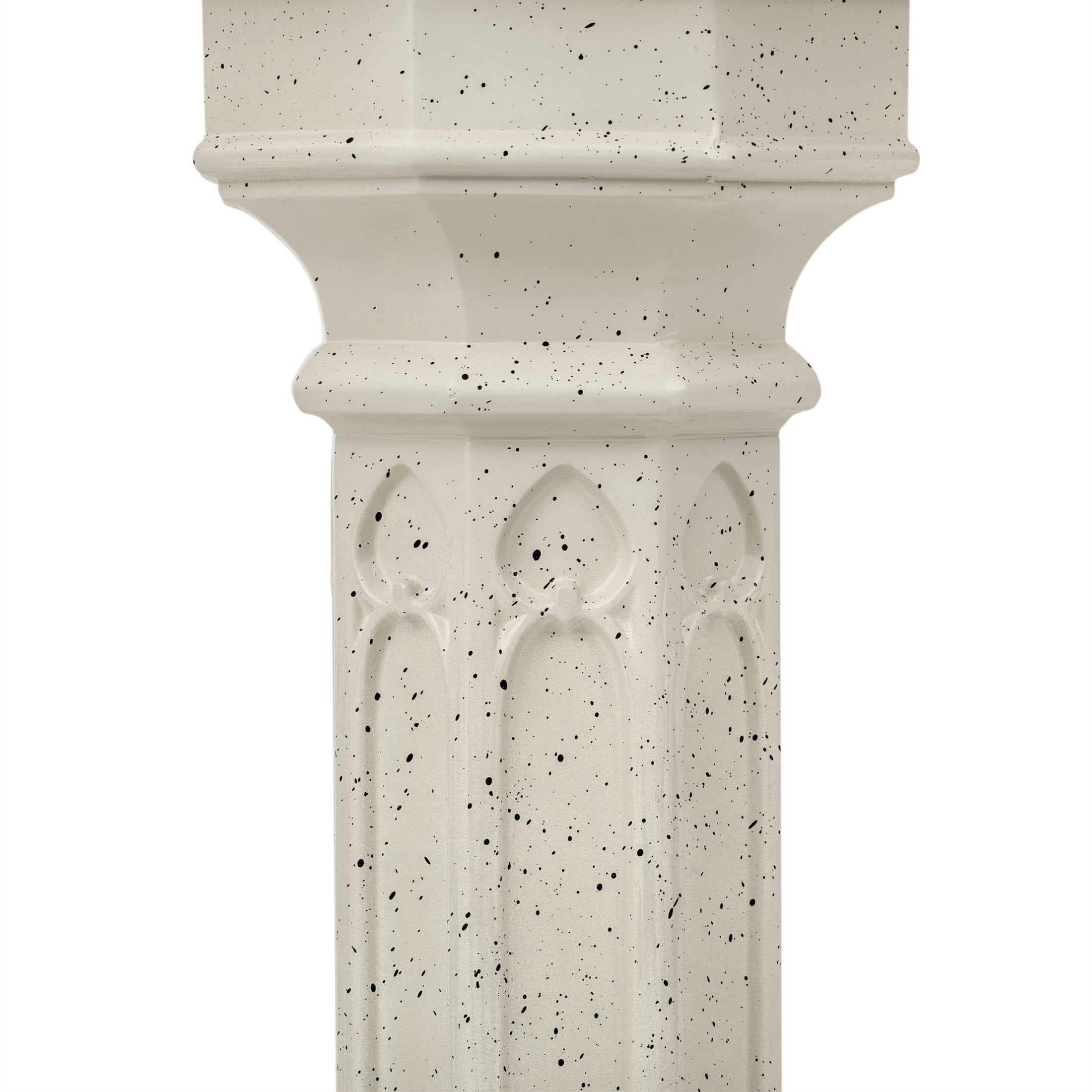 Christopher Knight Home 22.64"H Floral Pedestal Plant Stand, MGO Decorative Column Side Table, Sand