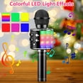 thumbnail image 5 of Syenll Kids Microphone, Wireless Microphone with LED Lights, Portable Singing Toys Gifts for Kids and Adults, Black, 5 of 9