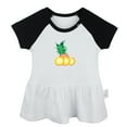 thumbnail image 1 of Fruit Pineapple Pattern Dresses For Baby, Newborn Babies Skirts, Infant Princess Dress, 0-24M Kids Graphic Clothes (Black Raglan Dresses, 6-12 Months), 1 of 4