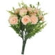 thumbnail image 5 of Ramo de flores artificial, 16 cabezas con , flores falsas para despedida de soltera, decoración de arreglo de propuesta de Rosa claro Soledad Ramo De Claveles, 5 of 10
