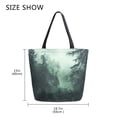 thumbnail image 5 of FORMRS Womens Canvas Tote Bag with Zipper Inner Pocket Shoulder Handbag, Green Forest, 5 of 7