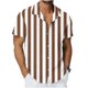 thumbnail image 5 of Ceisia Men's Vertical Stripe Short Sleeve Button Down Casual Shirt for Beach Vacation Coffee XXL Gifts, 5 of 6