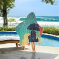 thumbnail image 3 of Yayeee Kids Hooded Towels Toddler Soft Absorbent Beach Bathing Wrap 50" x 23.5", Astronaut and Sky, 3 of 5
