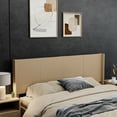 thumbnail image 4 of Barara King Modern Farmhouse Wood Headboard 80.2 Inches Wide, Wingback Fluted Panel, Wall Mounted, Natural Oak, 4 of 10
