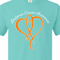 thumbnail image 4 of Inktastic Leukemia Awareness with Orange Ribbon Heart T-Shirt, 4 of 5