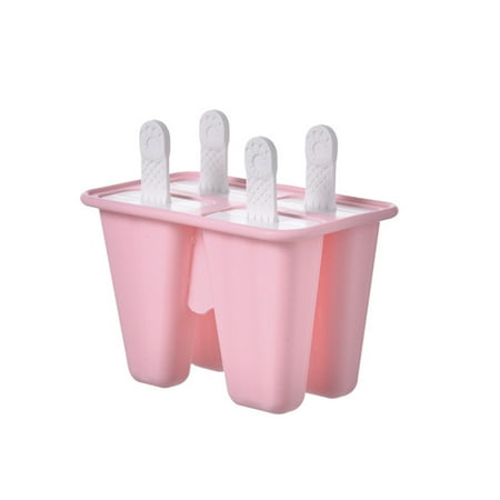 

4/6 Grids Popsicle Molds Silicone Popsicle Molds Easy-Release BPA-free Popsicle Maker Molds Ice Pop Molds Homemade Popsicle Ice Pop Maker with Popsicle Sticks Pink pinshui