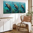 thumbnail image 2 of Hieng Modern Classic Art Canvas Print Manatee Canvas Large Oil Painting Animals Artwork Manatee Wall Art Nursery Decor Unframed, 2 of 6