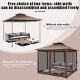 thumbnail image 5 of SANOPY 10'x10' Gazebo Canopy Tent, Assembled Style Wrought Iron Gazebo Tent with 4 Detachable Mosquito Net Sidewalls, Rainproof&Sunproof Gazebo Canopy for Tailgate, Yard, Beach, 5 of 8