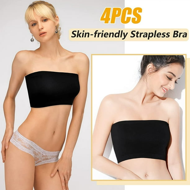 Smilepp Strapless Bra Seamless Underwear Skin Friendly Stretchy