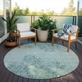 thumbnail image 6 of Addison Rugs Chantille Indoor/Outdoor Transitional Floral Sage Washable Round Rug, 8' x 8', 6 of 6