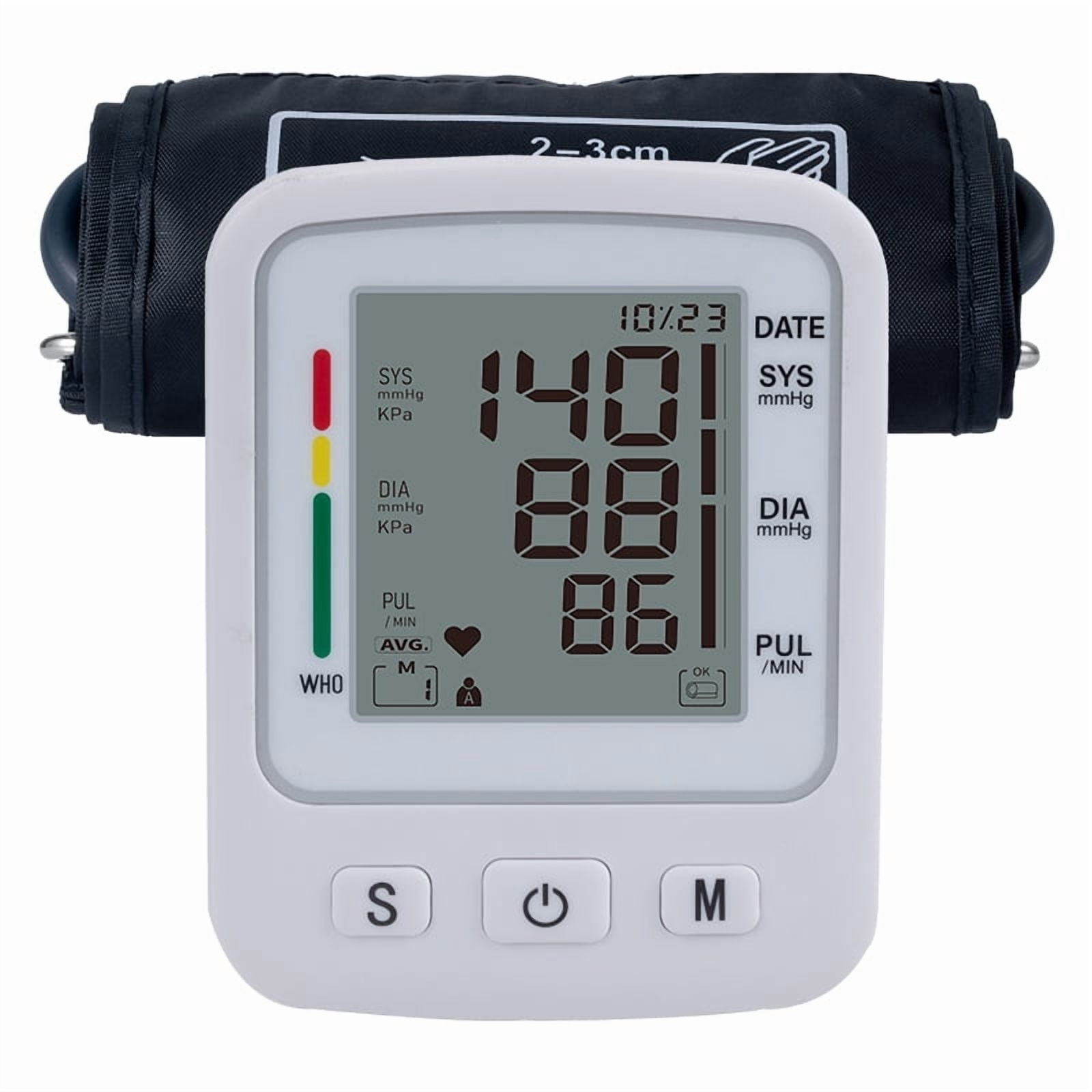 KSMOVIN FDA Cleared Automatic Upper Arm Blood Pressure Monitor with Voice Broadcast, Large Digital Display, Memory Function and Adjustable Arm Cuff for Home Use