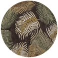 thumbnail image 1 of HomeRoots 350152 Tapis Rond en Laine Espresso 7 Pi. 6 Po., 1 of 1