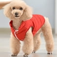 thumbnail image 3 of TELOLY 1Pcs Dog Winter Coat,Polyester Small Dog Sweater,Puppy Sweater,Orange,M, 3 of 4
