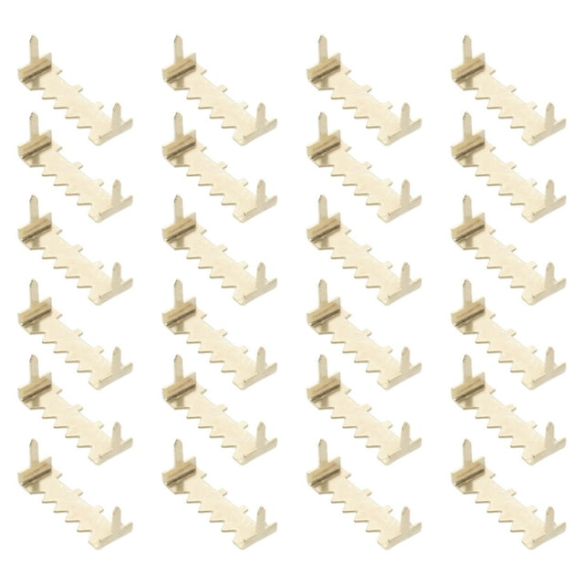 100pcs Serrated Hook Picture Oil Painting Mirror Frame Hanging Hooks (Golden)