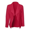 thumbnail image 2 of Gmluru Blazers For Women Red Solid Color Slim Long Sleeve Double Breasted Suit Small Jacket Business Casual S-3XL, 2 of 3