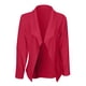 thumbnail image 4 of Blazer de mujer de moda de verano de color sólido ajustado de manga larga de doble botonadura traje chaqueta pequeña abrigo de mujer, 4 of 5
