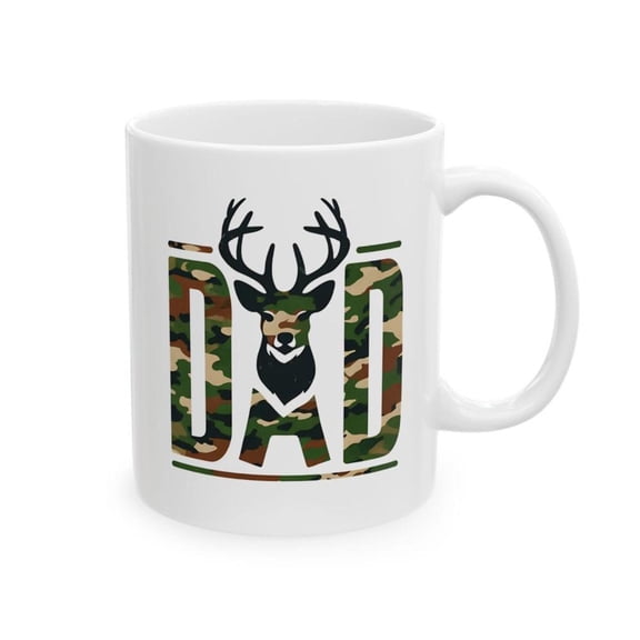 Hunting Dad Mug Deer Camo Buck Outdoor Father s Day Birthday Coffee Cup