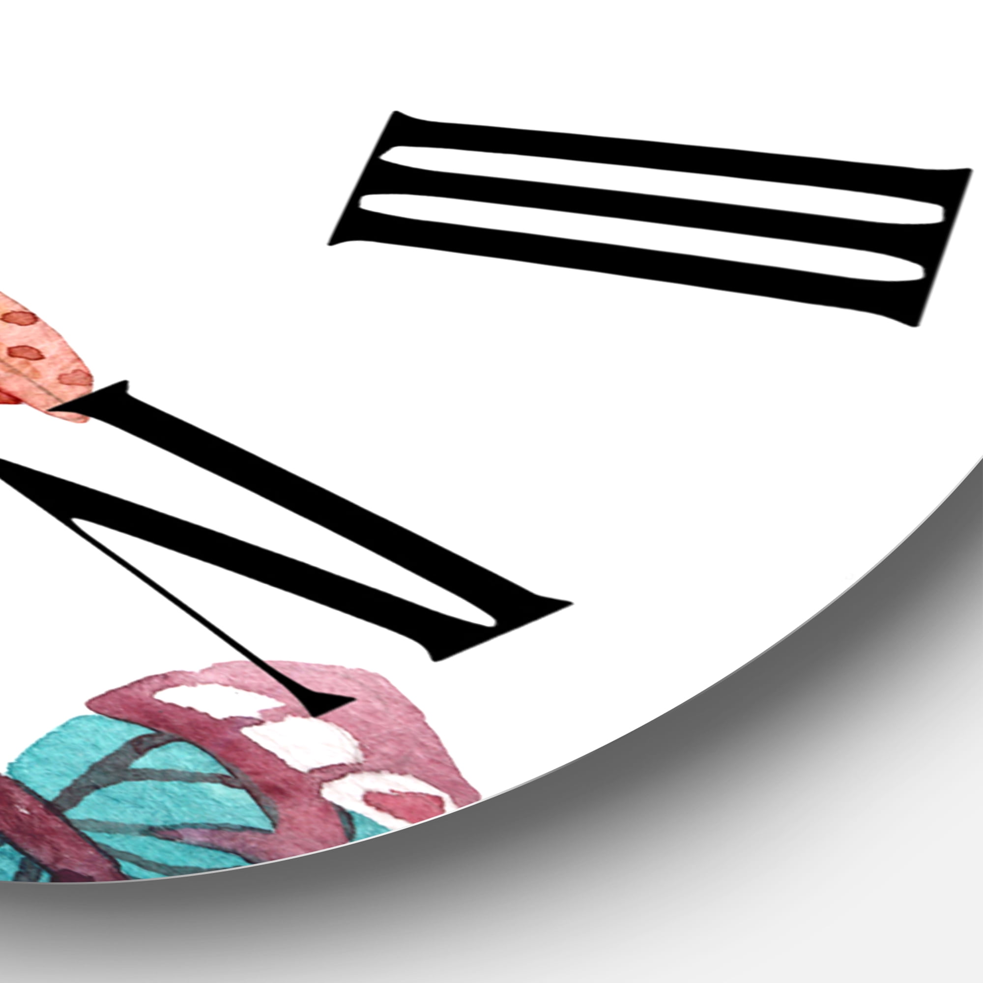 Designart 1 in Quartz Farmhouse Wall Clock