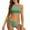 Green, variant on HOWPAY Women's Bikini Swimsuits Sleeveless Halter Crop Top Tummy Control High Waisted Bathing Suits Sun Beach Summer 2 Piece Tankini Sets Green L